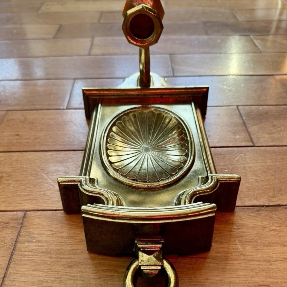 VTG 1982 Homco Syroco Gold Hollywood Regency Wall Candle Holder 4234 Scone USA